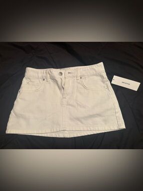 Urban Outfitters White Denim Mini Skirt